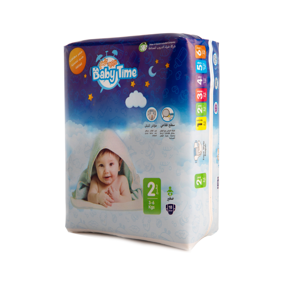 بيبي تايم مقاس (2) - كرتون اقتصادي - 192حفاض